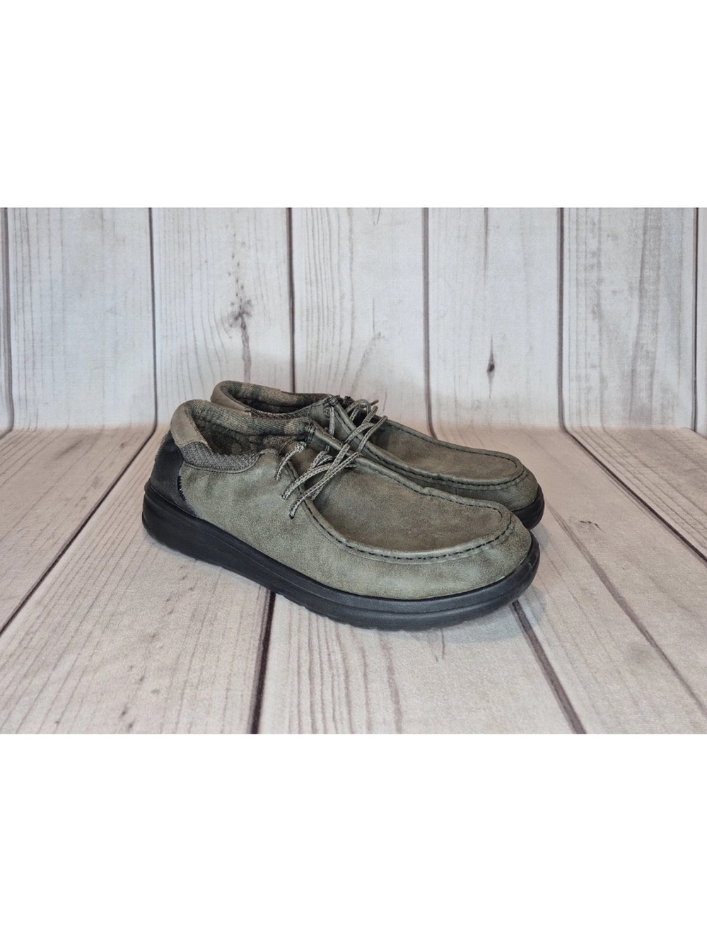 Hey Dude Men's Size 14 Paul Dusty Olive Green Comfort Slipper Shoes